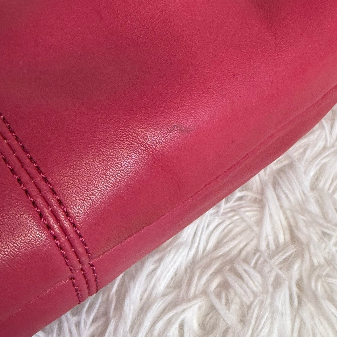 Y2K COACH Pink F13729 Flap Hobo Shoulder Bag