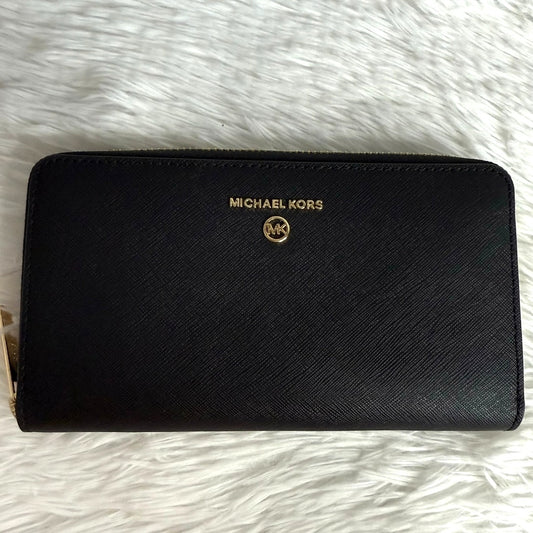 NWOT Michael Kors Black Zip Around Wallet