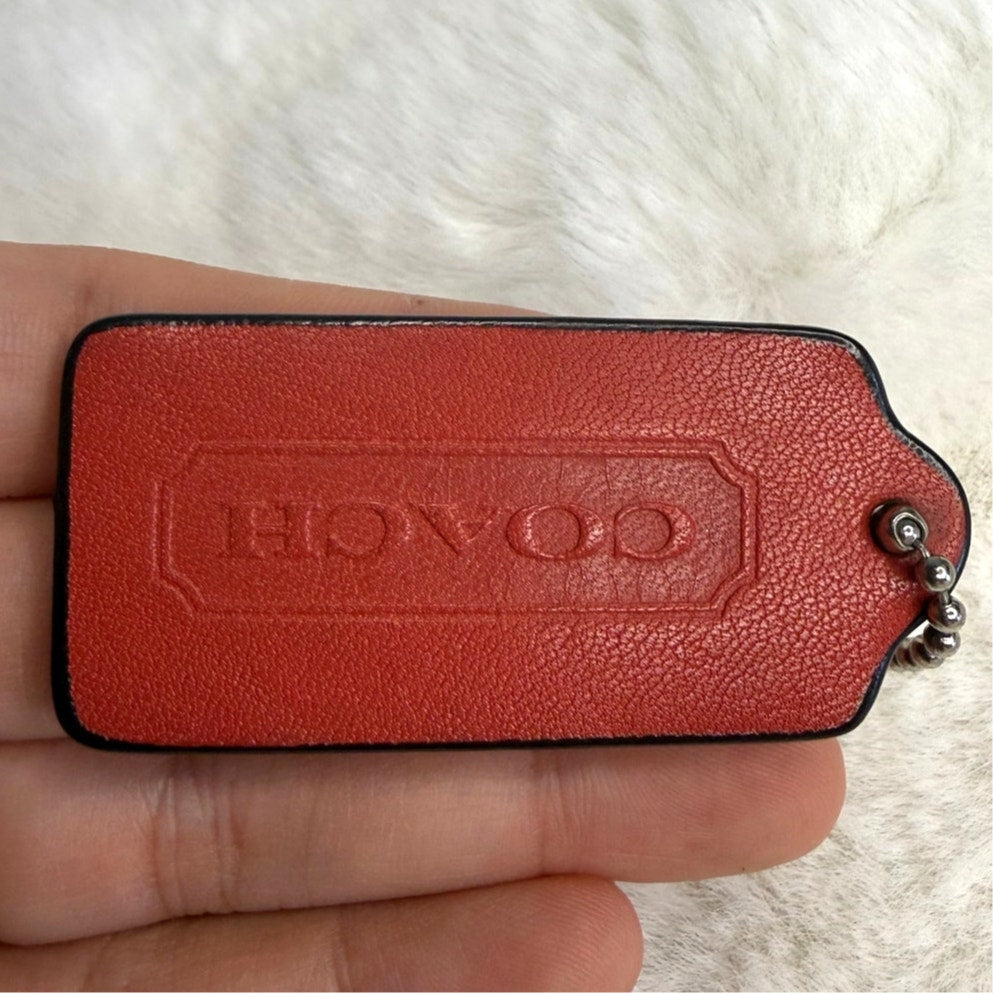 2” COACH Legacy Fob Bag Charm Hang tag Hangtag