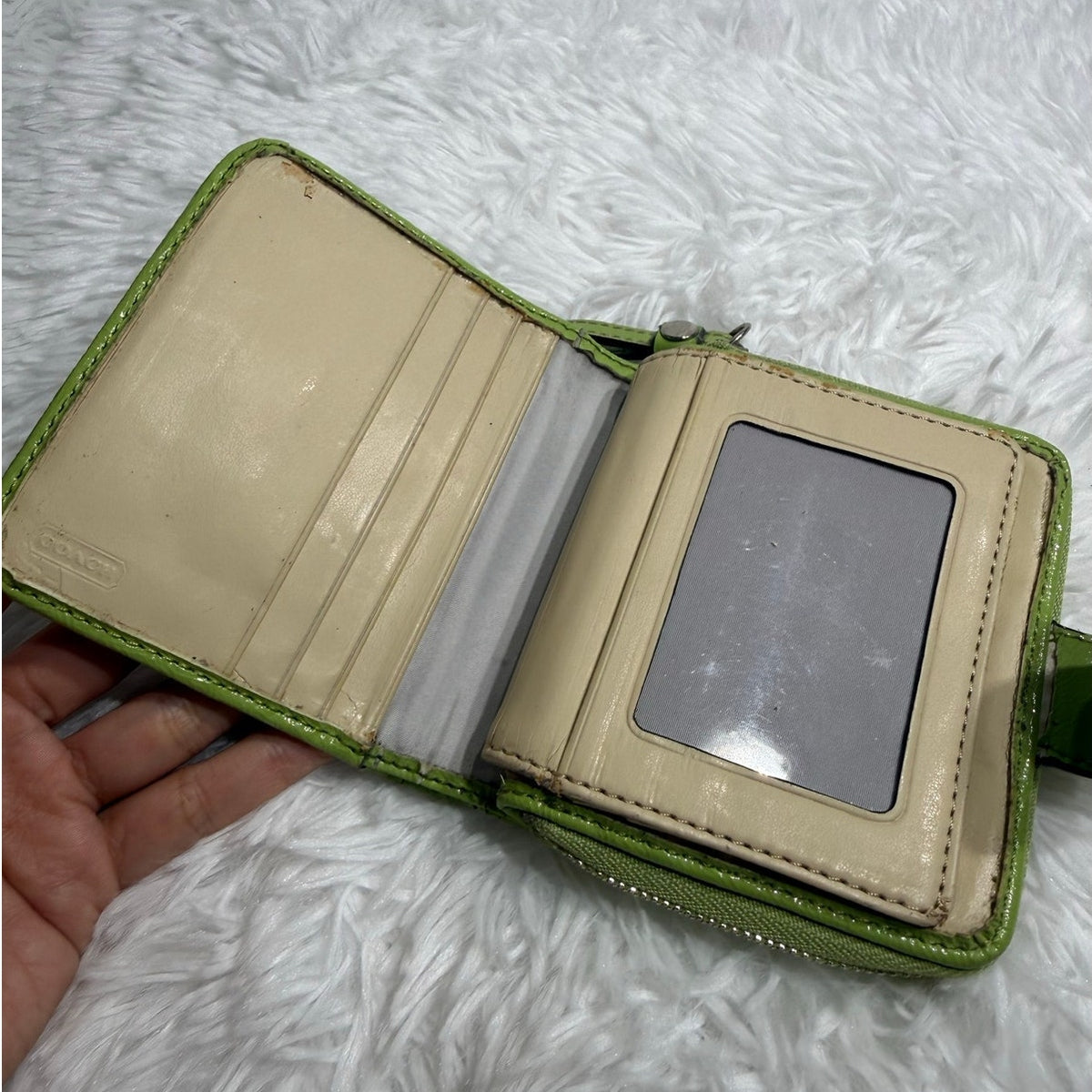 y2k Coach Lime Wallet