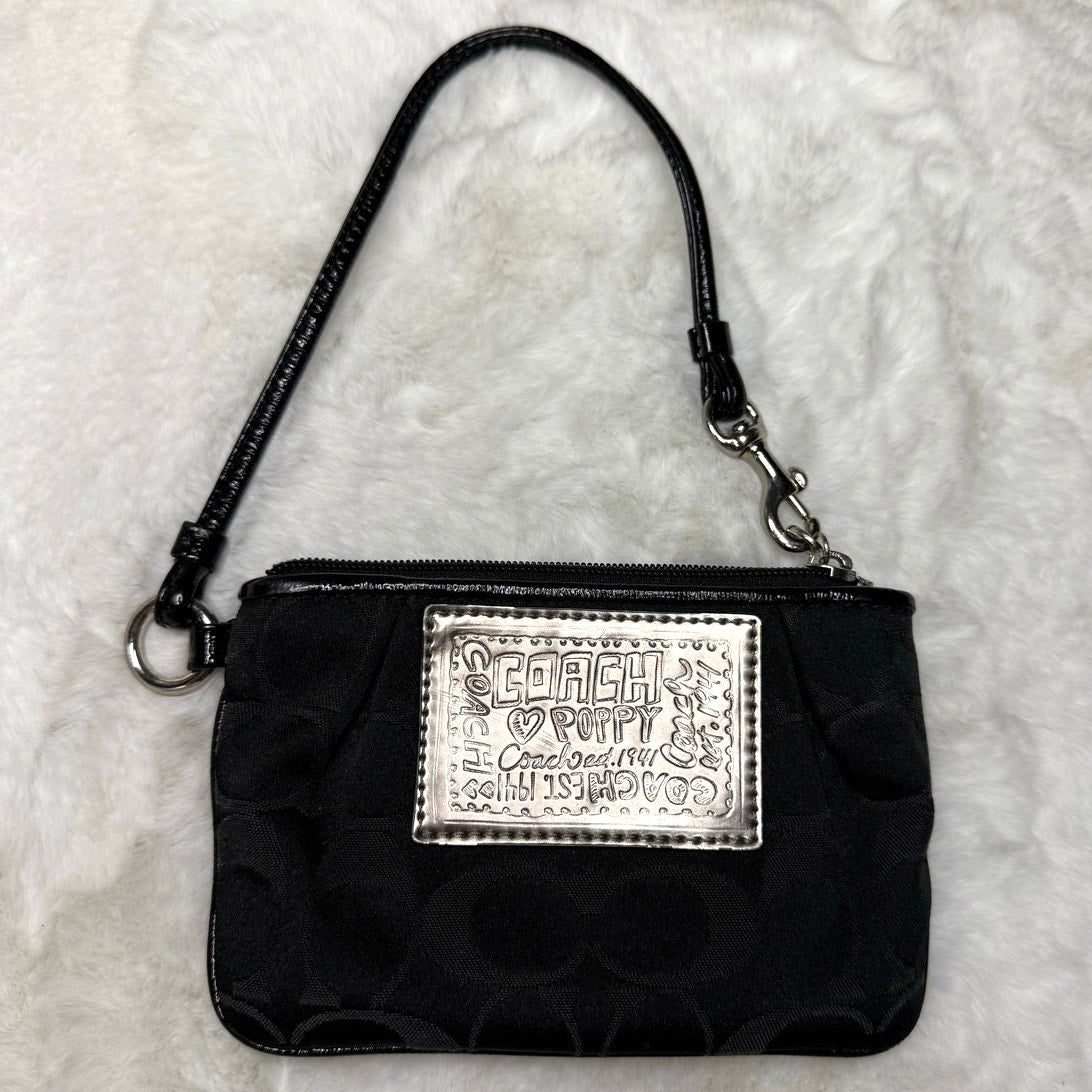 COACH Poppy Black Wristlet