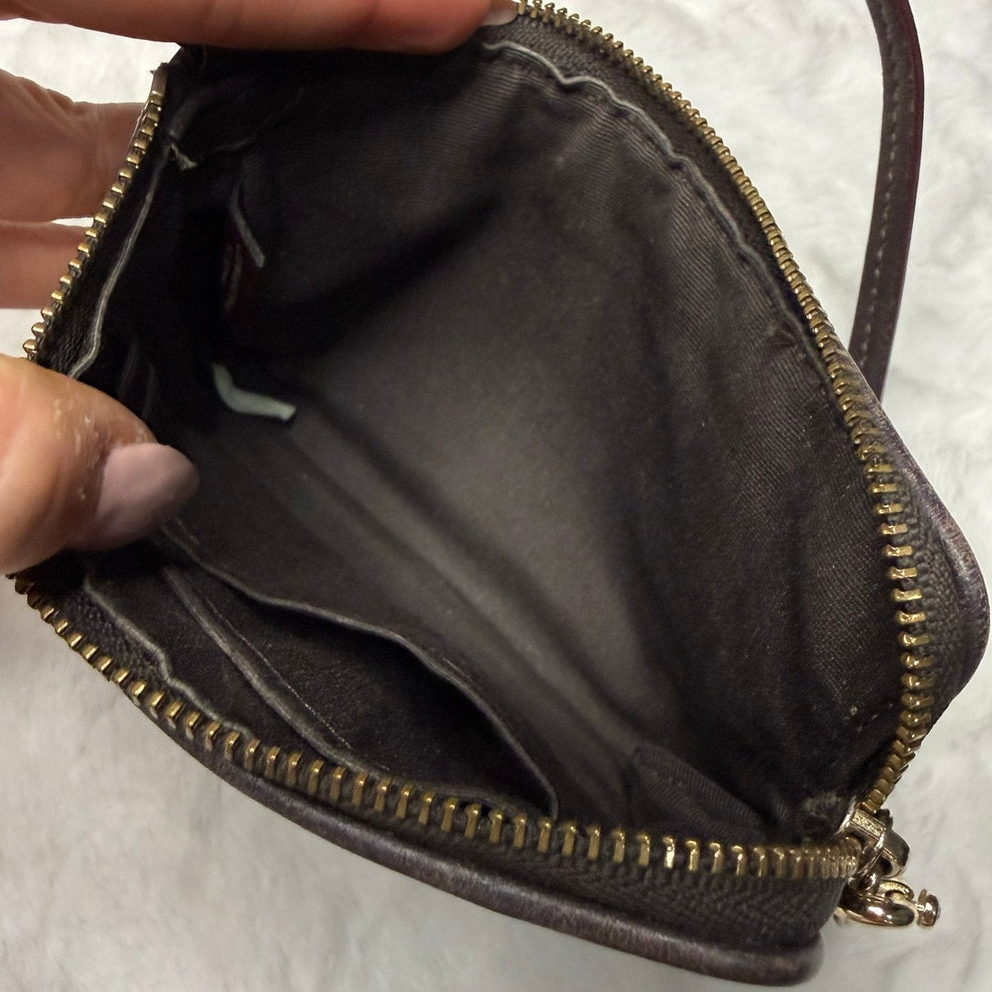 SALE COACH Brown Signature Wristlet