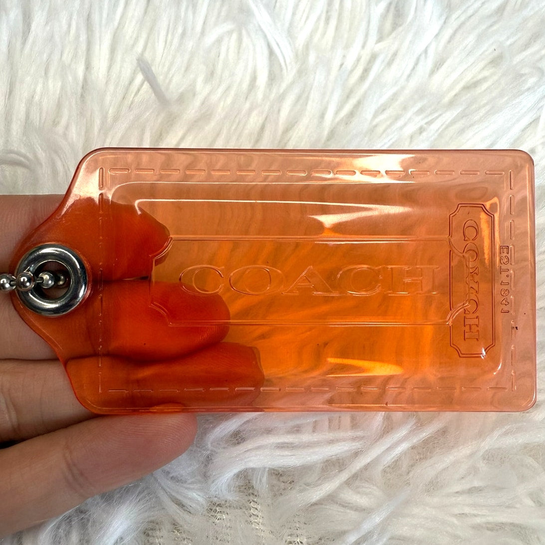 3” COACH Poppy Fob Bag Charm Hang tag Hangtag