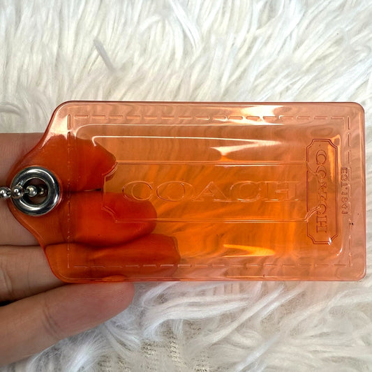 3” COACH Poppy Fob Bag Charm Hang tag Hangtag