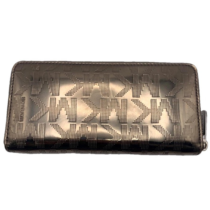 Michael Kors Metallic Gray Zip Around Wallet