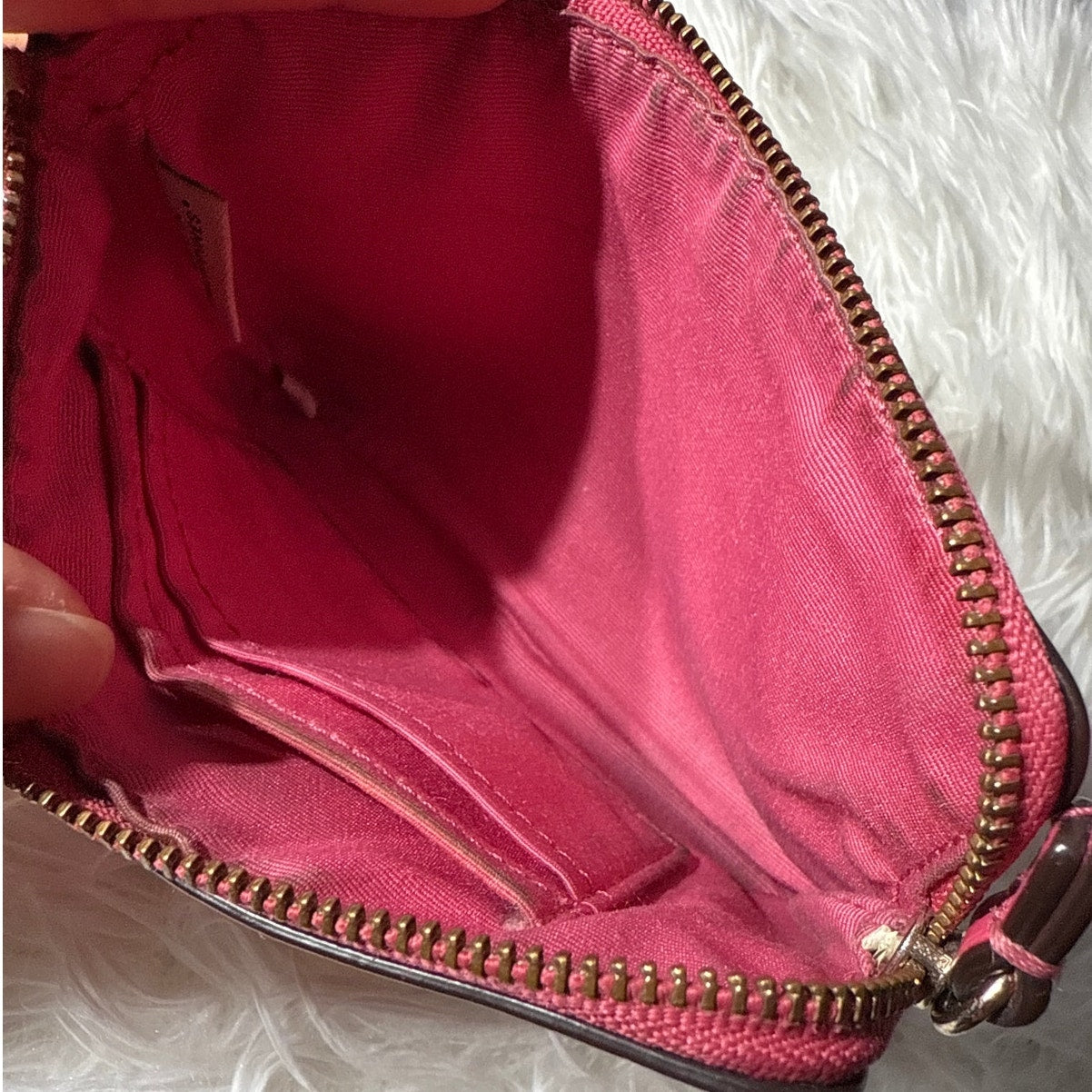 SALE COACH Fuchsia Wristlet
