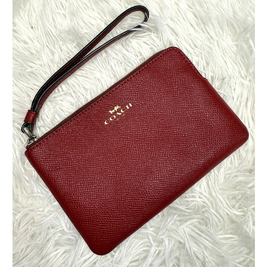 COACH Red Zip Wristleet