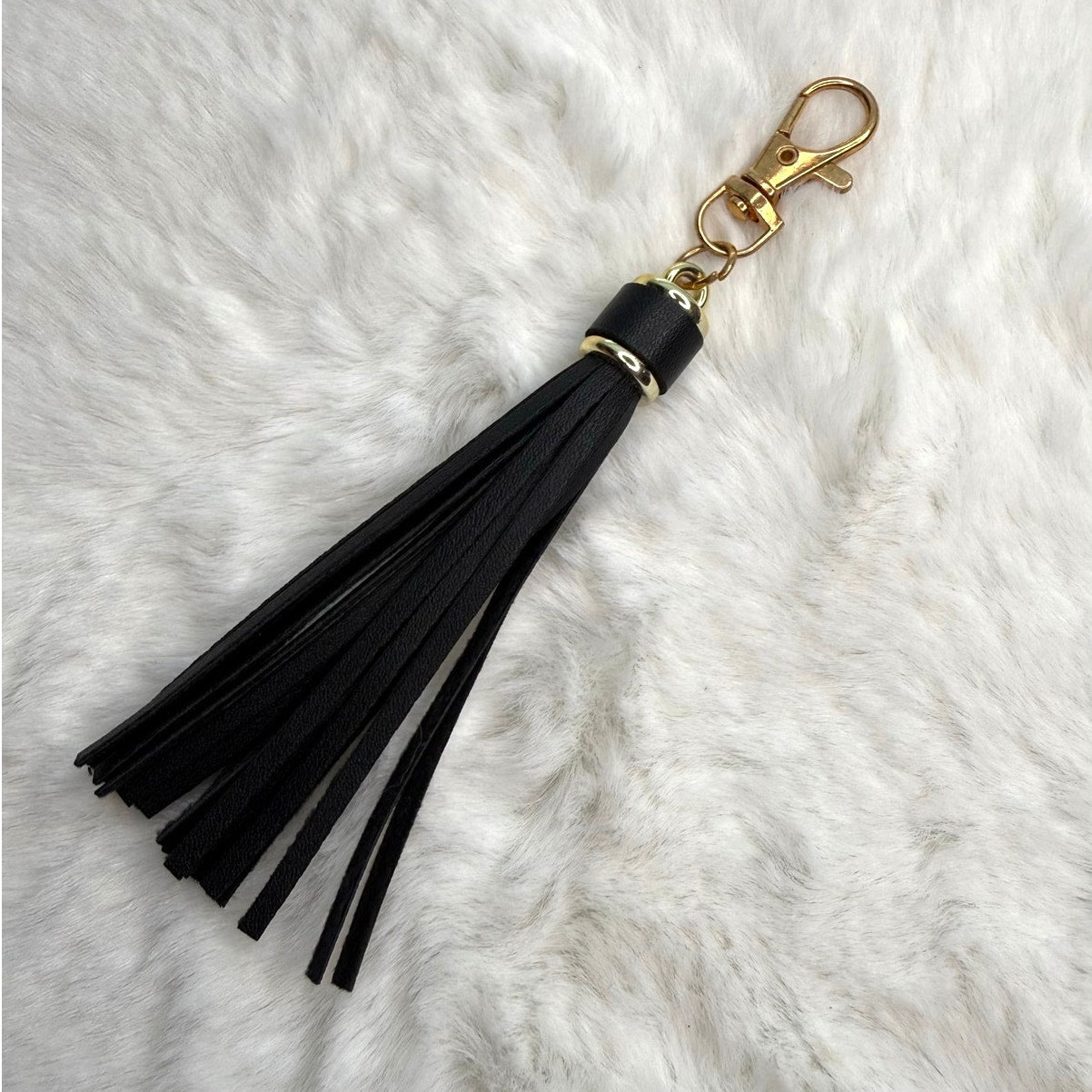 NEW Black Tassel Bag Charm Tassels Keychains Purse Fashion Charm