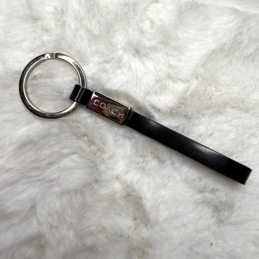 Vintage COACH Black Key Ring Bag Charm