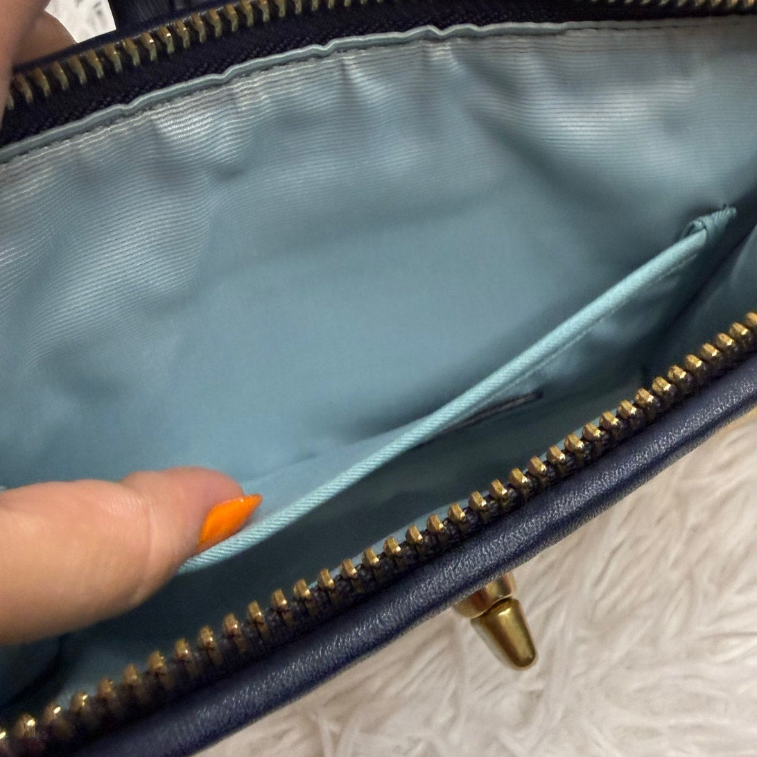 y2k COACH Parker Turnlock Straw Clutch Wallet