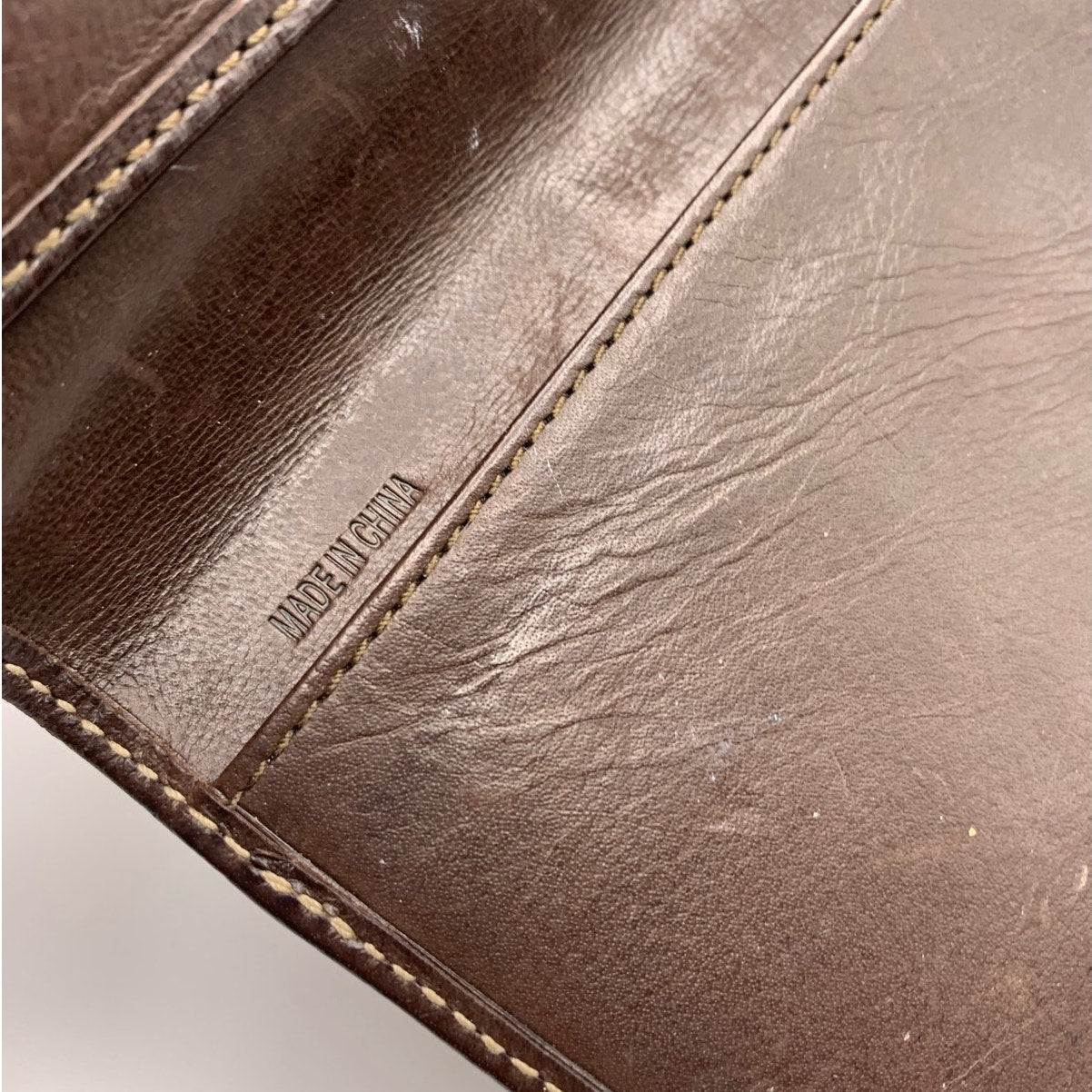 COACH Brown Signature Passport Holder