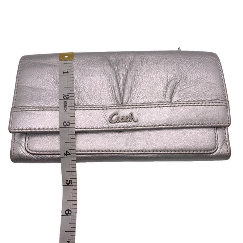 COACH Metallic Silver Wallet