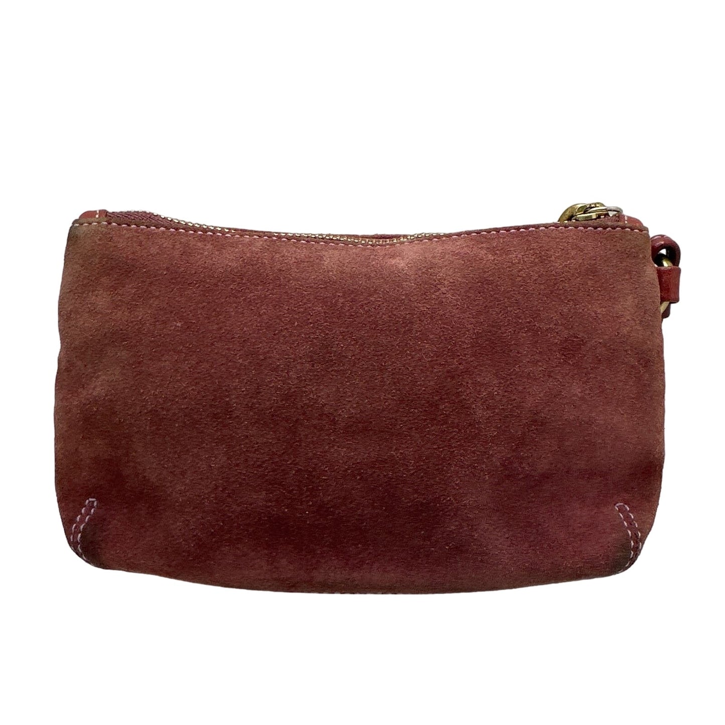 y2k COACH Vintage Suede Tassel Wristlet