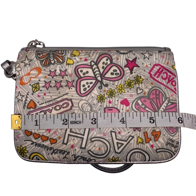 COACH Poppy Graffiti Wristlet