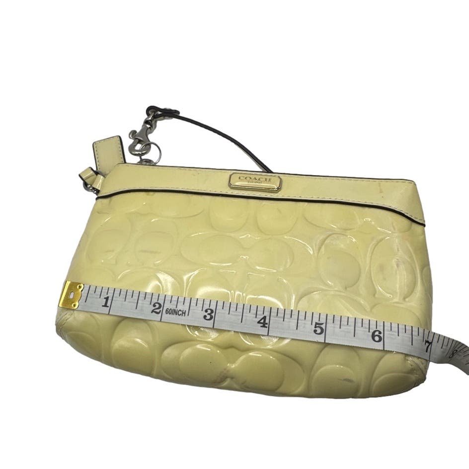 COACH Patent Leather Signature Wristlet