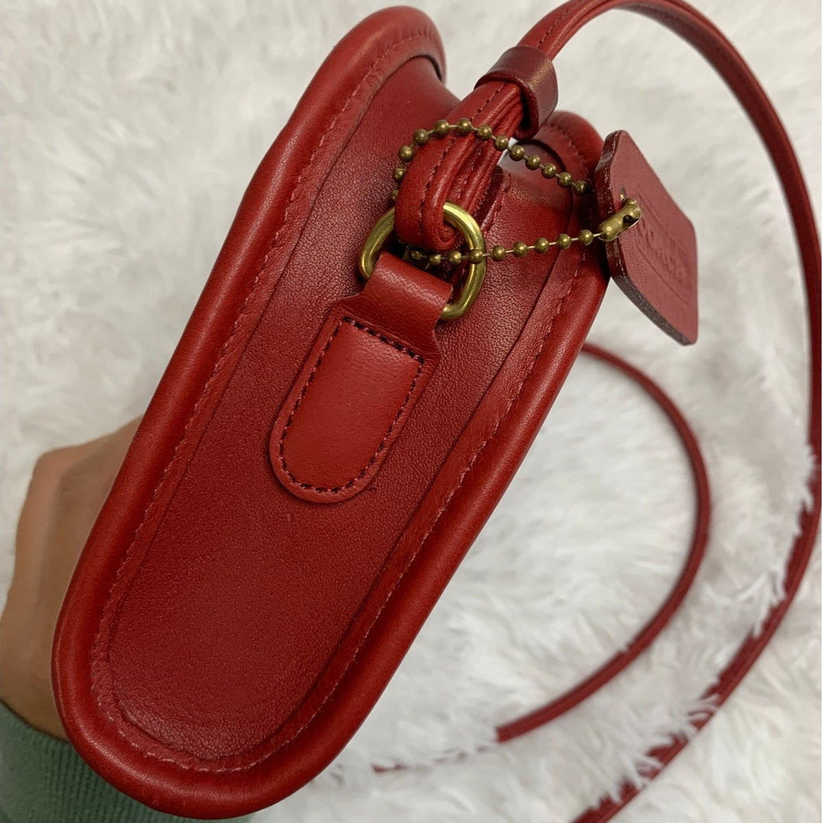 Vintage Coach 9017 Abby Red Shoulder Bag Crossbody