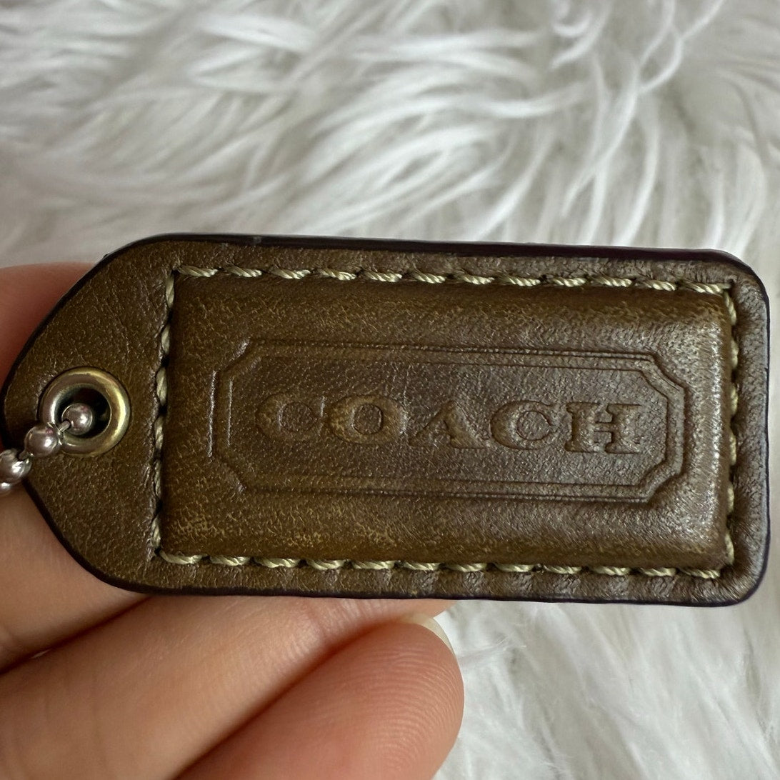 1.5" y2k COACH Vintage Fob Bag Charm Hang tag Hangtag