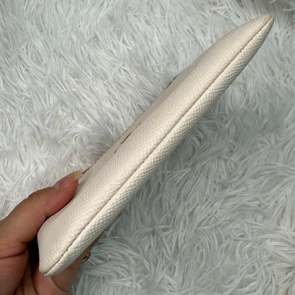 COACH White Zip Wristlet