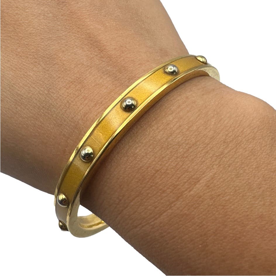 COACH Stud Bangle Bracelet Gold-tone plated