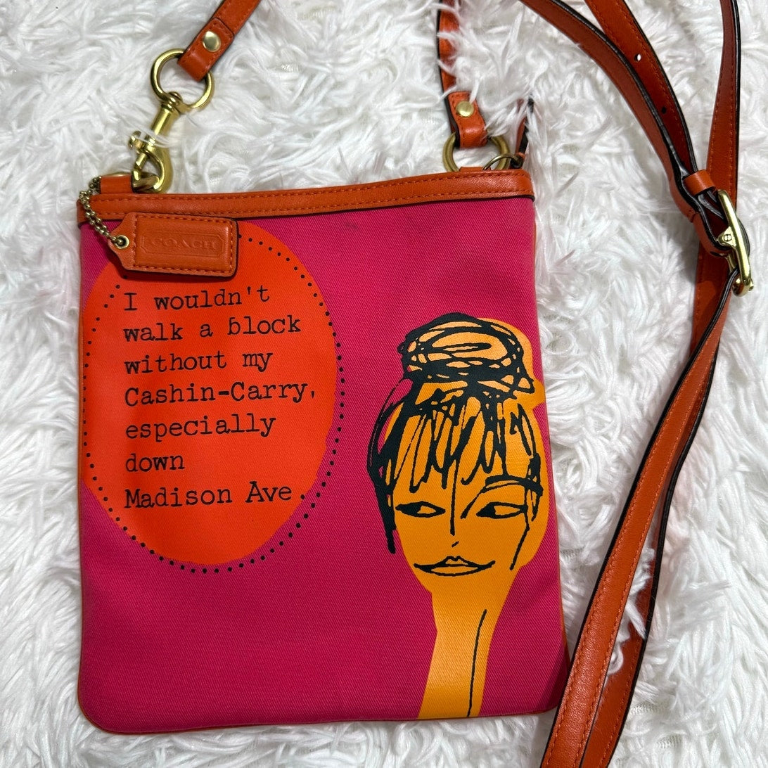 COACH Bonnie Cashin Tribute Canvas Crossbody with Kisslock Front Pocket