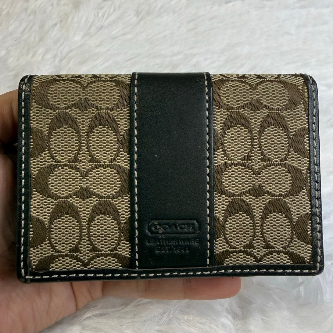 y2k Coach Brown Card Holder Wallet