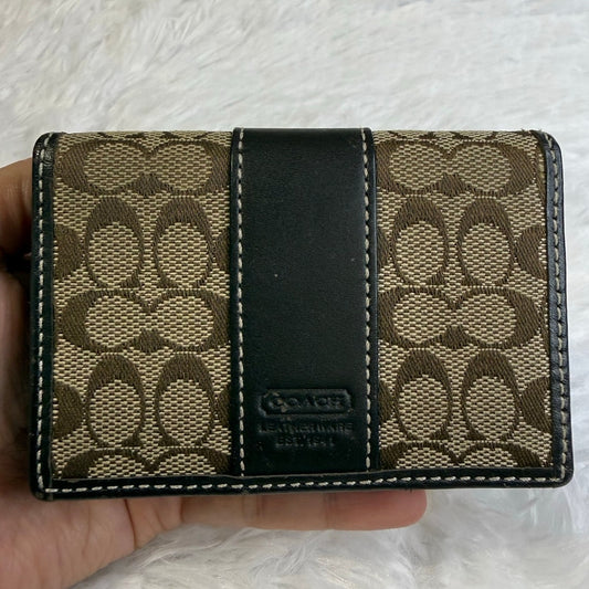 y2k Coach Brown Card Holder Wallet