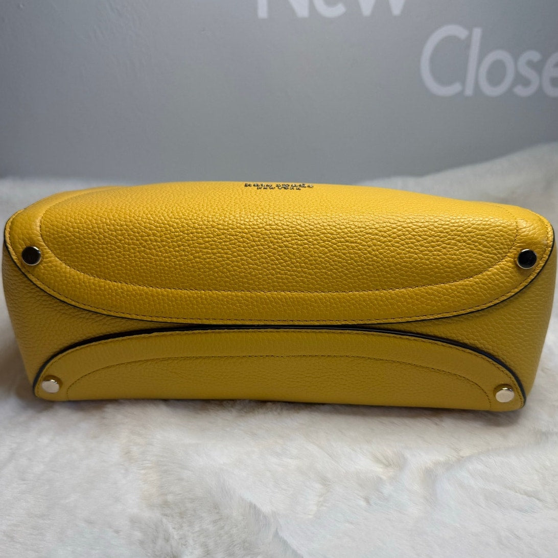 SALE Kate Spade Knott Medium Pebble Leather Satchel Morning Yellow