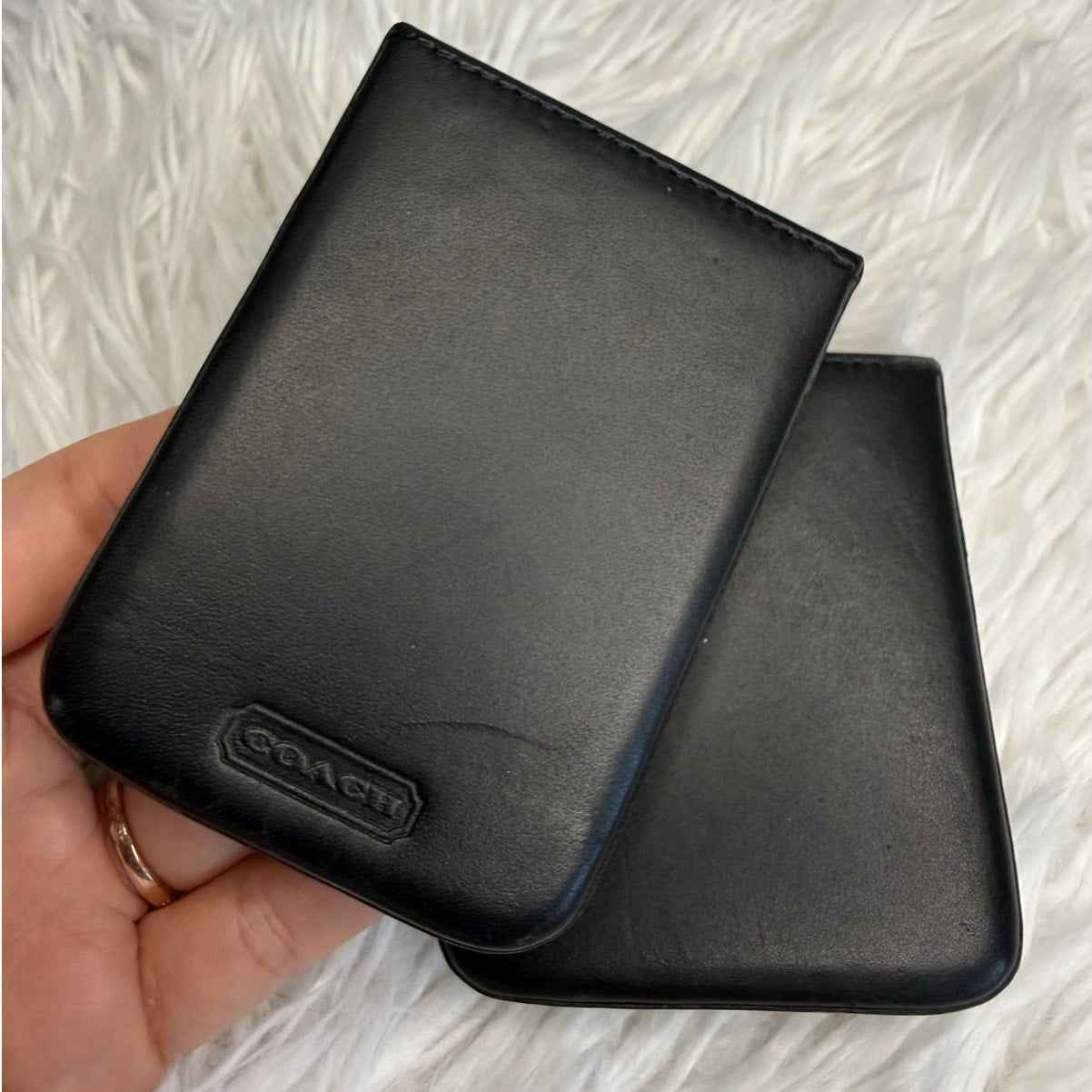 Vintage COACH y2k Black Credit Case Business Card