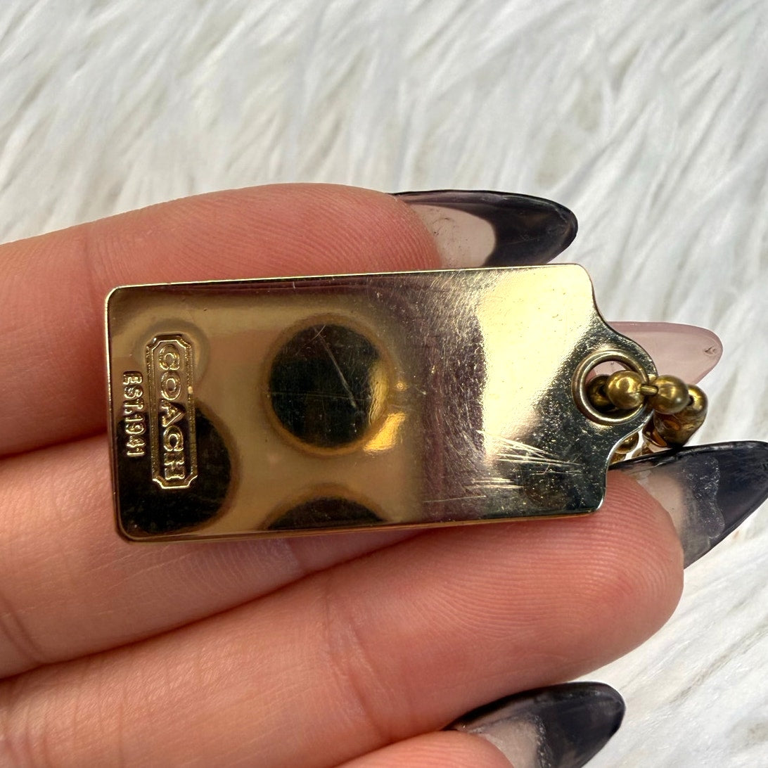 1" COACH Carriage Fob Bag Charm Hang tag Hangtag