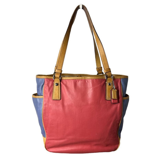 COACH Color Block Shoulder Tote Bag