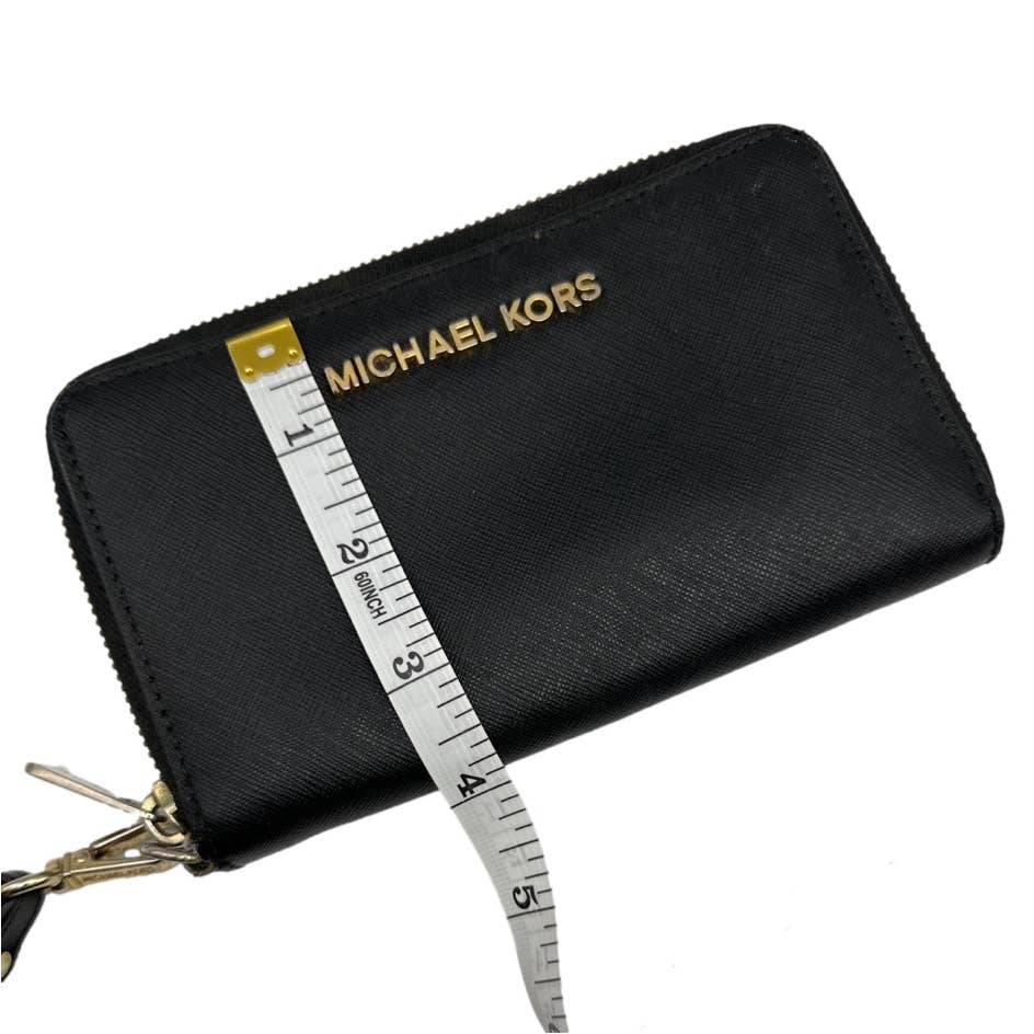 MICHAEL KORS Black Zip Around Wallet