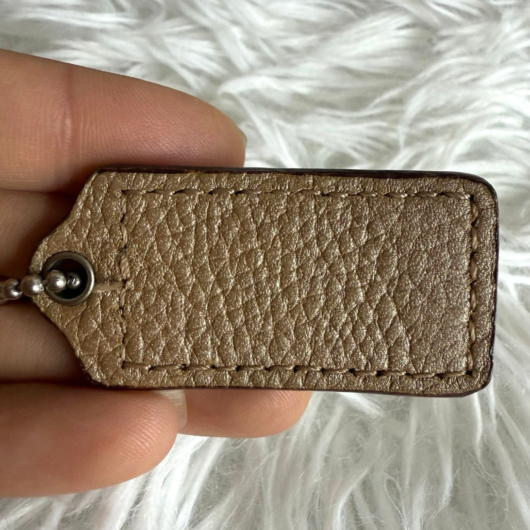 2" Coach Metallic Fob Bag Charm Hang tag Hangtag