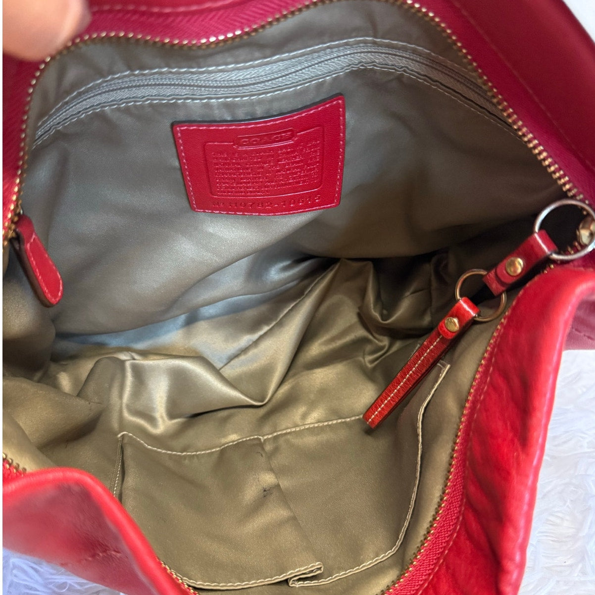 y2k COACH 2007 Red Carly 10615 Shoulder Bag