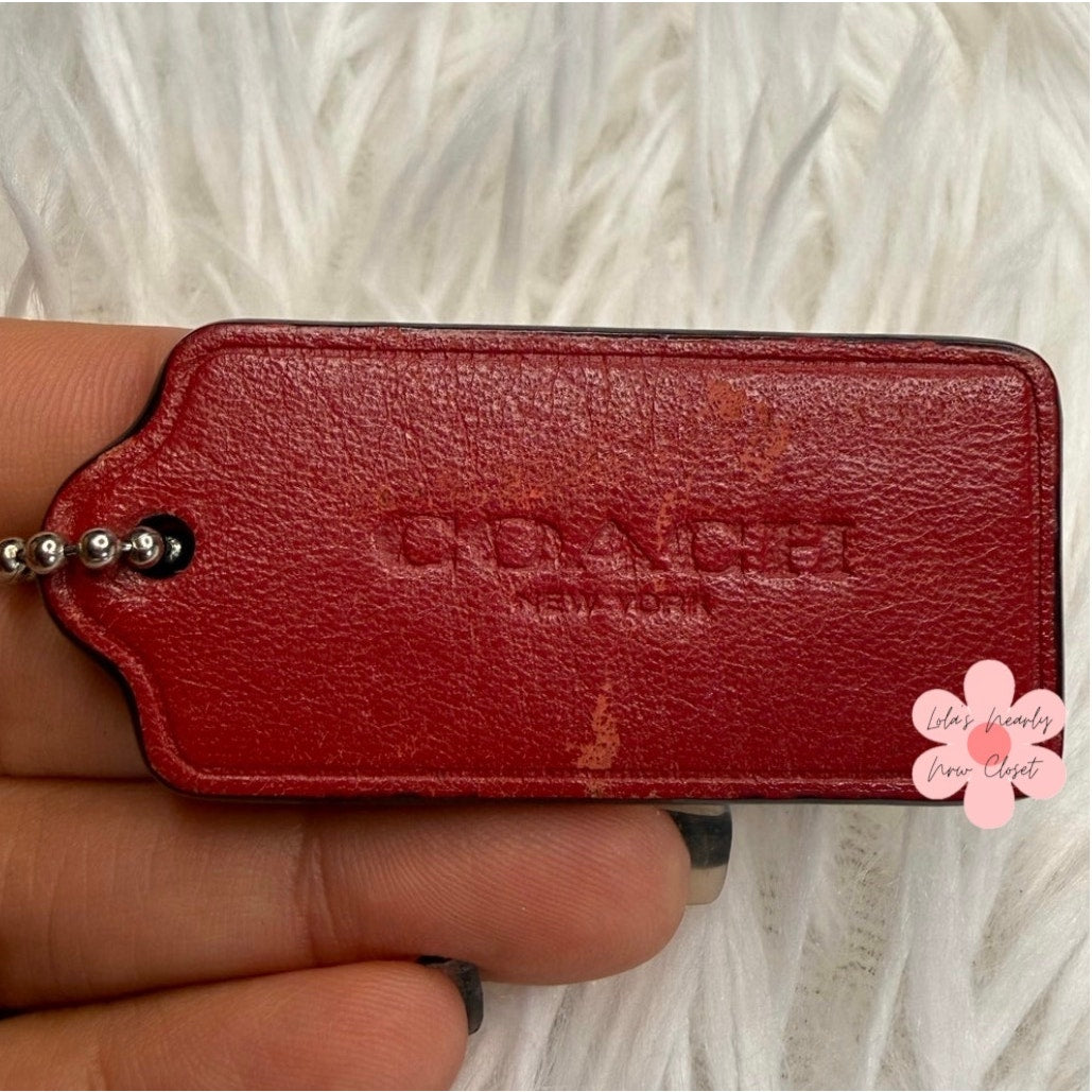 2" COACH Fob Bag Charm Hang tag Hangtag