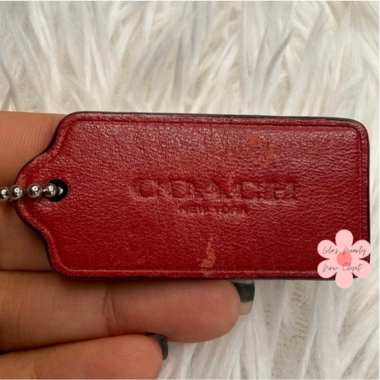 2" COACH Fob Bag Charm Hang tag Hangtag