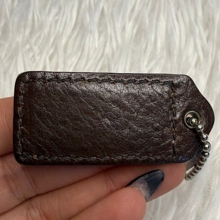 1.5" y2k COACH Vintage Fob Bag Charm Hang tag Hangtag
