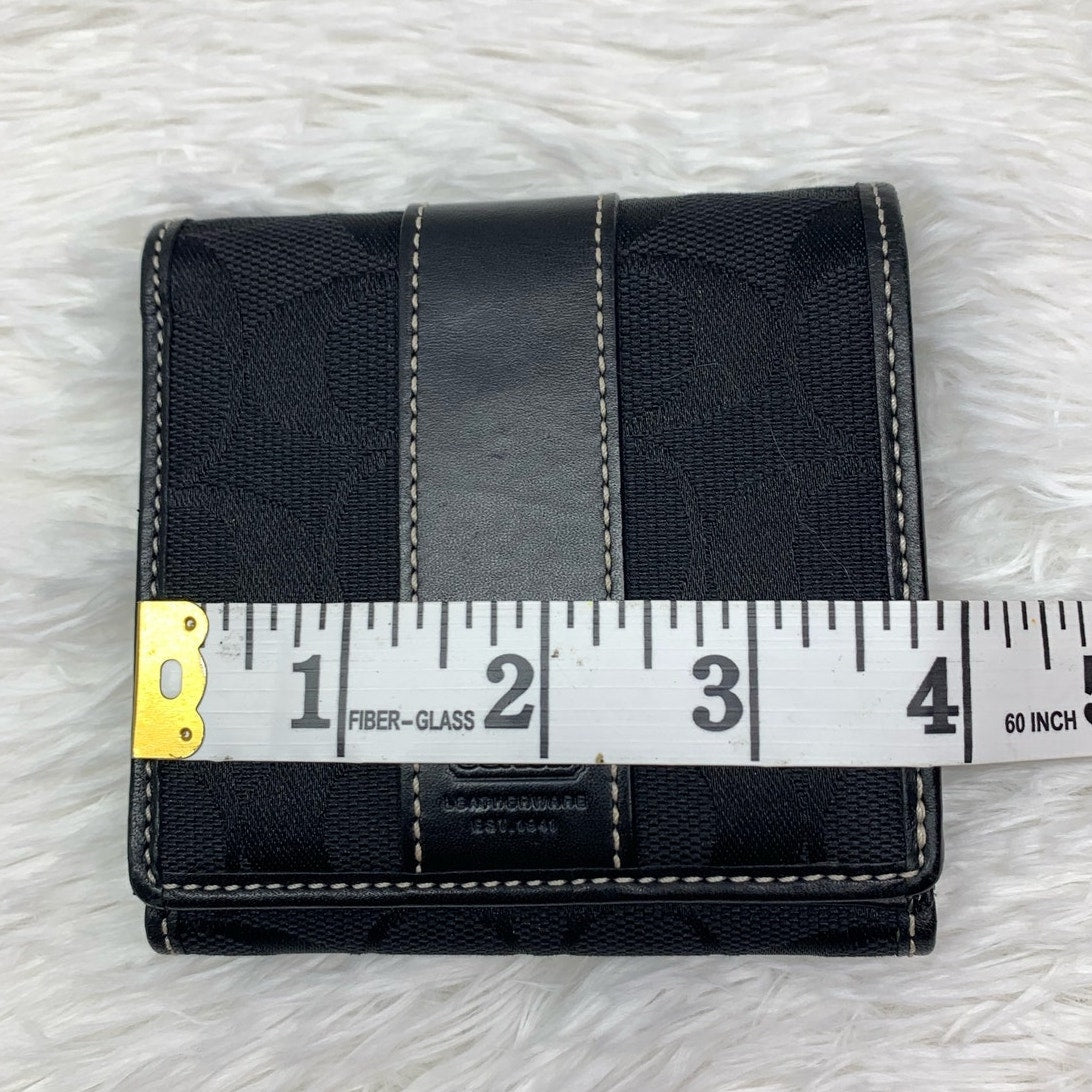 y2k COACH Leatherware Signature Canvas Medium Wallet