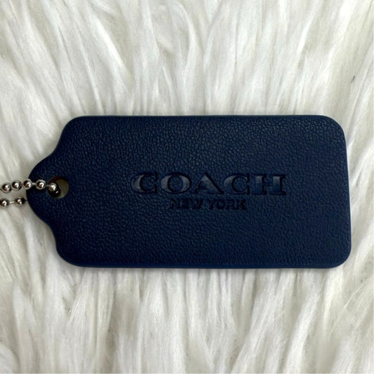 2" COACH Blue Fob Bag Charm Hang tag Hangtag
