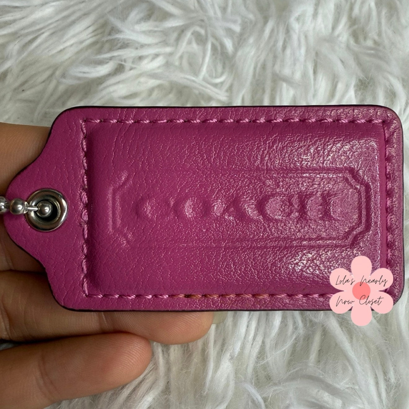 2.5" COACH Fob Bag Charm Hang tag Hangtag