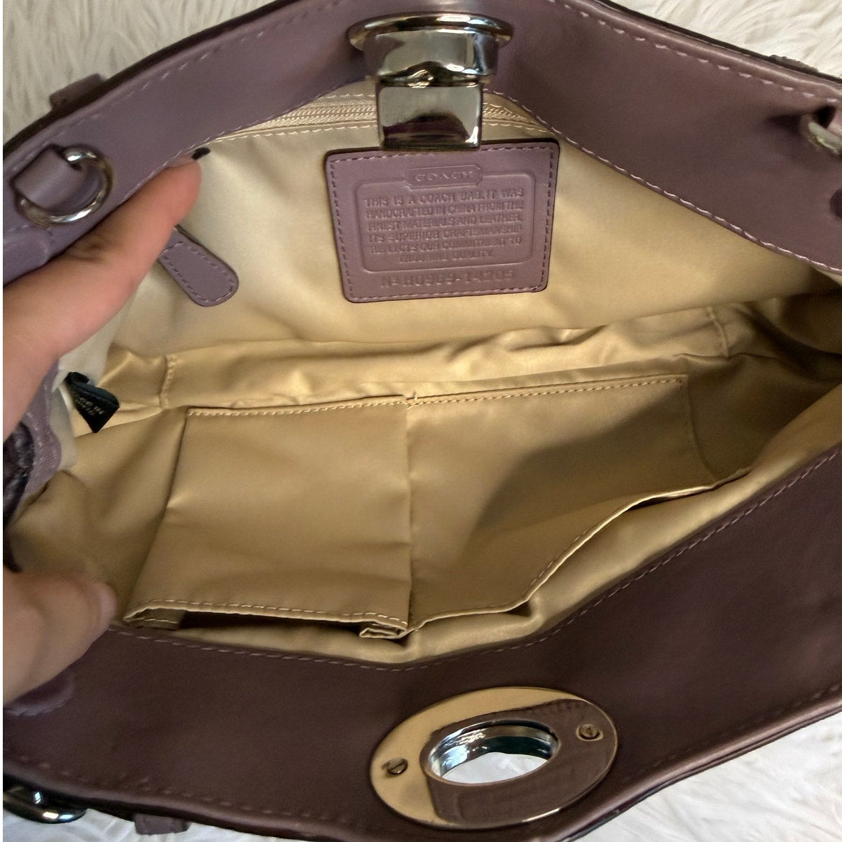 RARE y2k COACH Turnlock Garnet Mini Purse Clutch Handbag