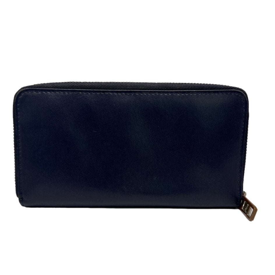 MARC JACOBS Navy Blue Zip Around Wallet