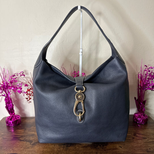 DOONEY & BOURKE Florentine Logo Lock Leather Shoulder Bag