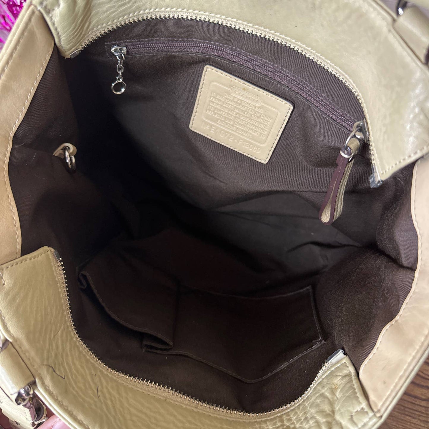 COACH Hamilton Pebbled Leather Tote Shoulder bag