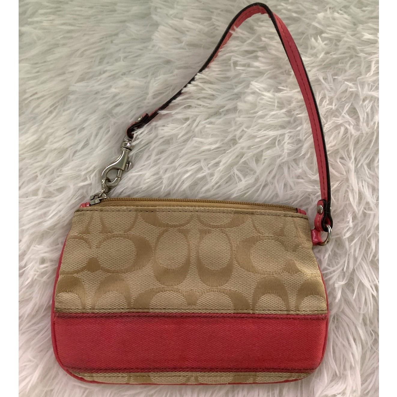 SALE COACH Canvas Wristlet