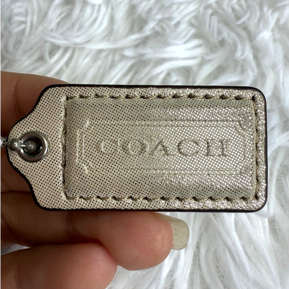 1.5" COACH  Fob Bag Charm Hang tag Hangtag