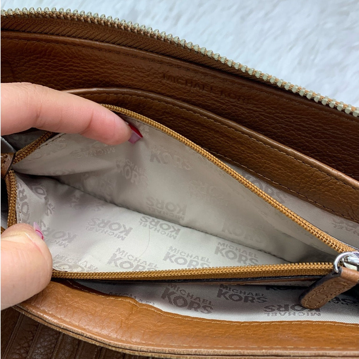 Michael Kors Brown Zip Around Wallet