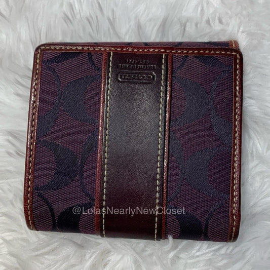 y2k Coach Burgundy Wallet