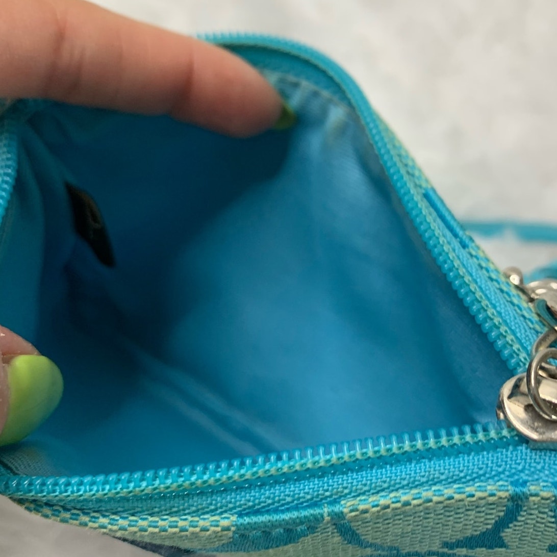 y2k Coach Turquoise Wristlet