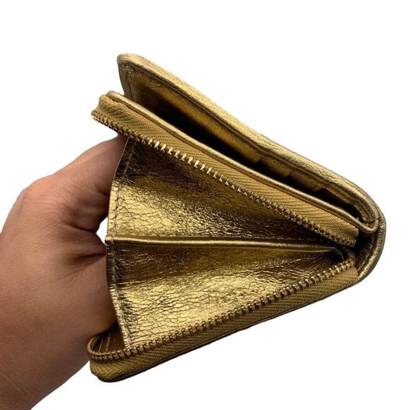 Y2K COACH Brown Gold Signature Canvas Wallet