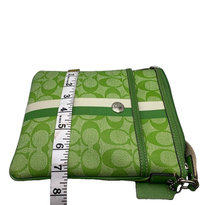 COACH Green Coated Canvas Crossbody